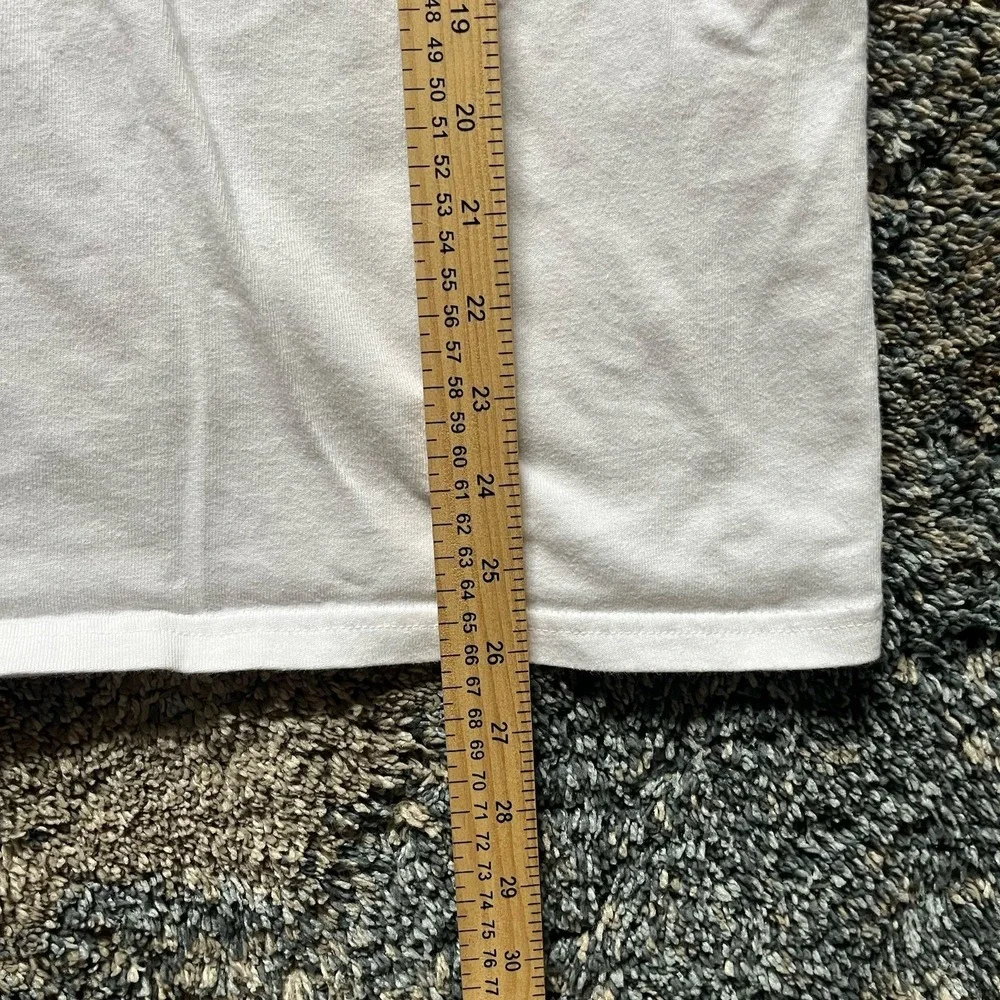 Vintage Champion Men's M Wrap Around White Short Sleeve T-Shirt Distressed Y2K - Picture 6 of 6